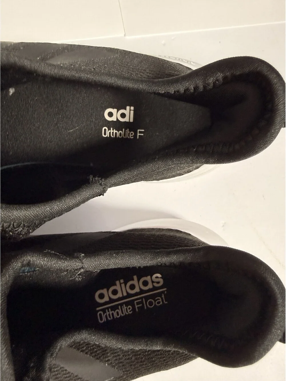 Women ADIDAS Cloudfoam Easy Slip-On No-Tie Sneakers Black/White Comfort Size 7